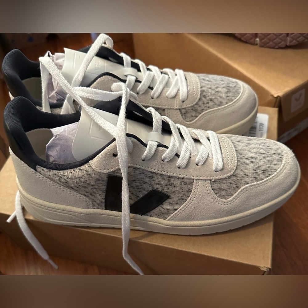 Veja White and Black Sneakers